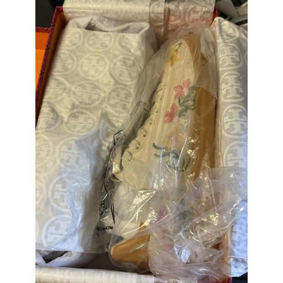 Tory Burch sneakers Howell T floral embelished Floral 8 cream spiced - Picture 8 of 8